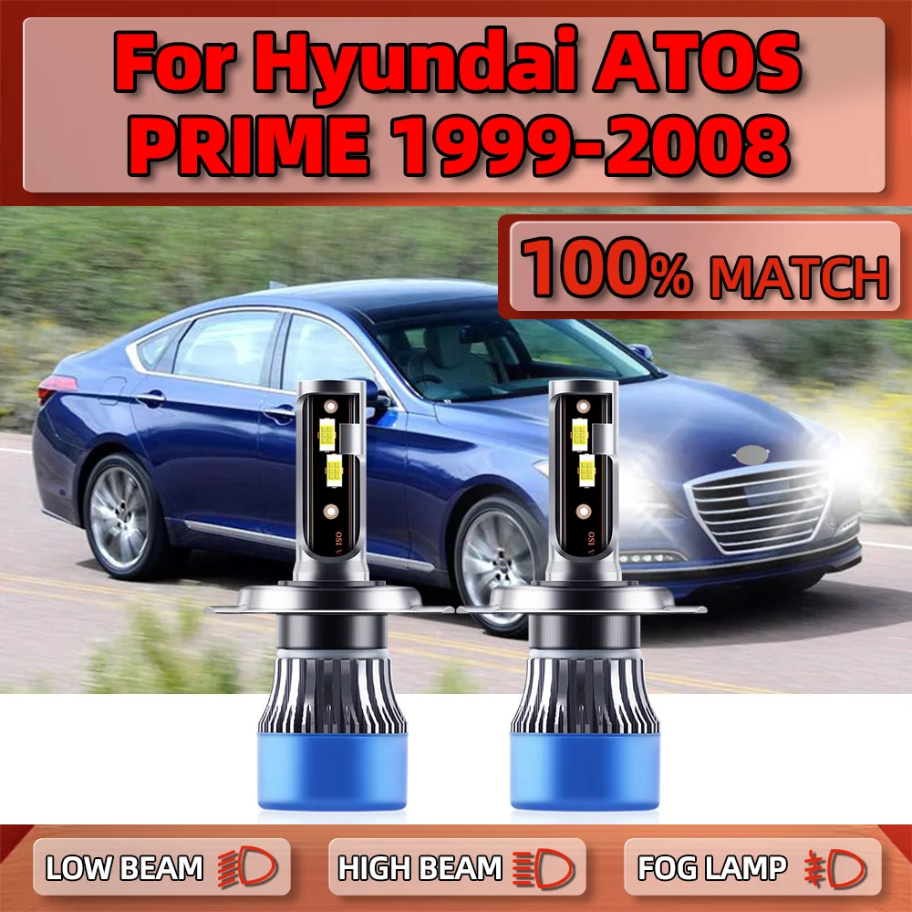

20000LM LED Headlight Bulbs 120W High Low Beam Car Lights 6000K White For Hyundai ATOS PRIME 1999-2003 2004 2005 2006 2007 2008