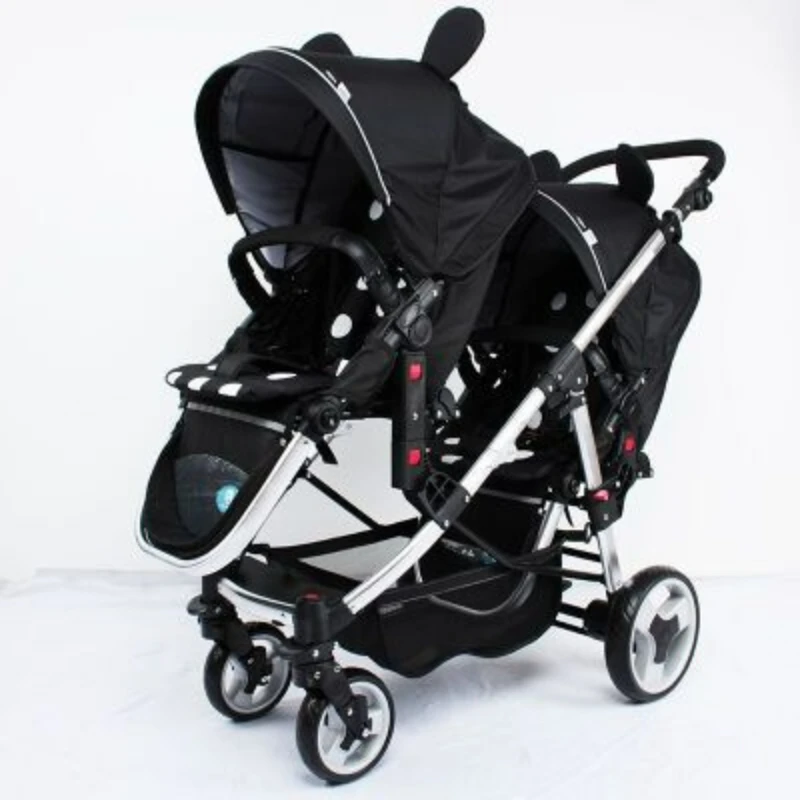 Twin Stroller Foldable Stroller High View Sit or Lie Down Double Multifunction Trolley Baby Products Strollers Trolleys