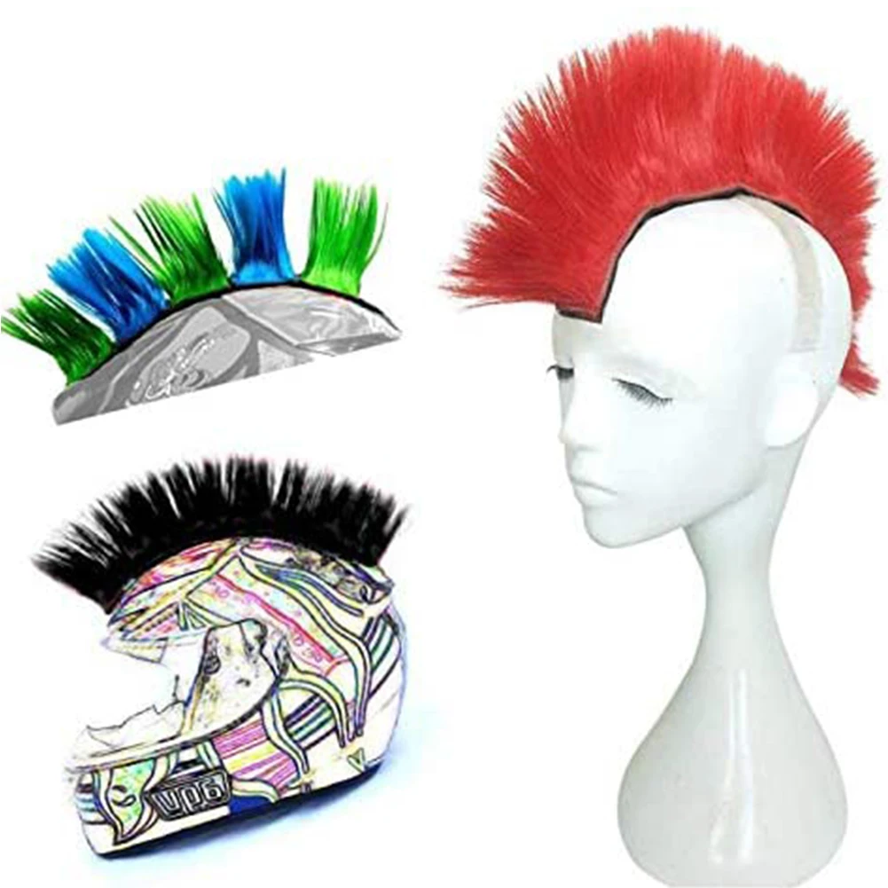 Hai Hong Helmet Hawks Motorcycle Helmet Mohawk Synthetic Wigs for
