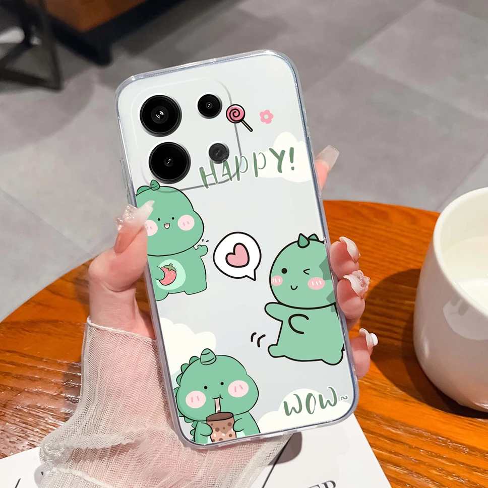 Floral Love Heart Clear Soft TPU Shockproof Phone Case