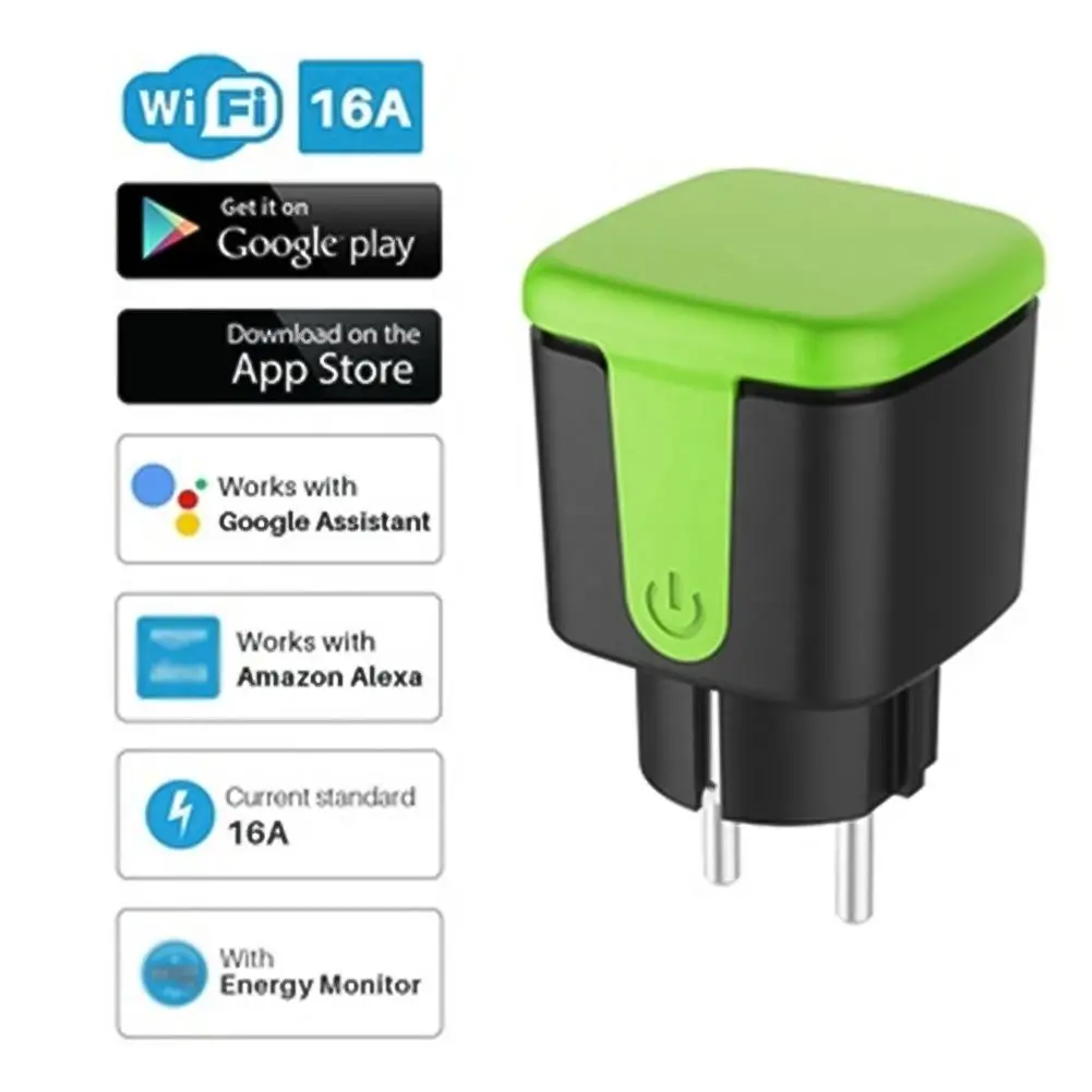 

Смарт-розетка Беспроводная Tuya, 16 А, Wi-Fi, с монитором питания