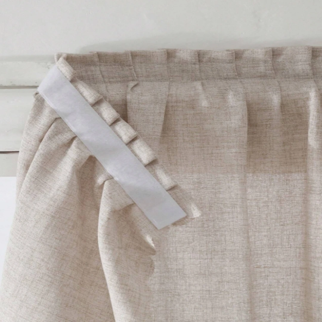 1 rideau à crochets et boucles, installation facile sans perçage, pare-soleil auto-adhésif pour fenêtre, protection solaire et isolation thermique 1