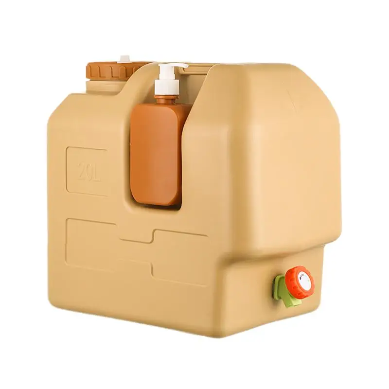 Water Container With Spigot Camping Water Tank With Spout And Lotion Dispenser No Leakage Portable 5 Gallon Carrier