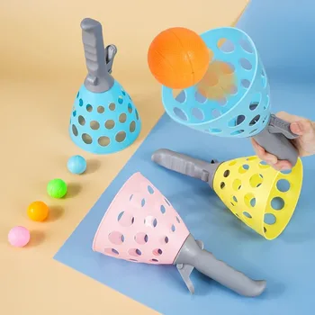 Children's puzzle throwing catapult ball parent-child interaction class fun elastic catapult boy and girl double sports toys 1