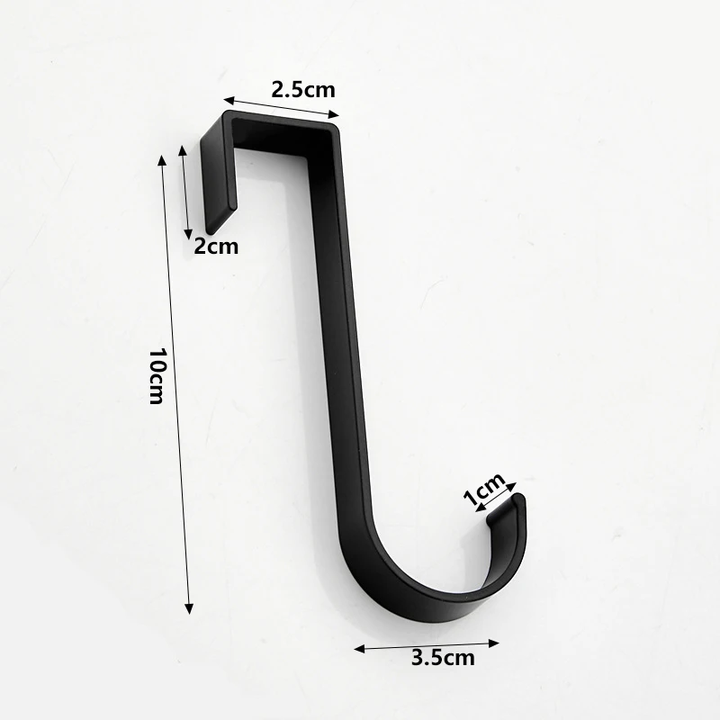 Description Picture 2 of item2pcs Space Aluminum Hooks Bathroom Radiator Towel Holder For Kitchen Cabinets Door Back Hook Key Clothes Scarfs Hat Hanger