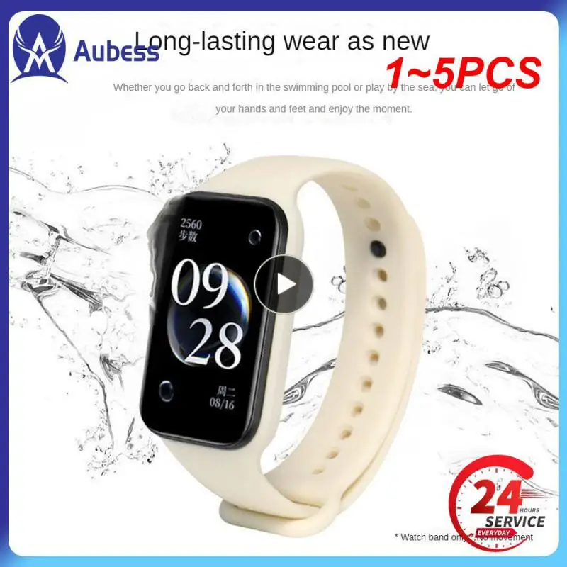 

1-5 шт., силиконовый ремешок для смарт-браслета