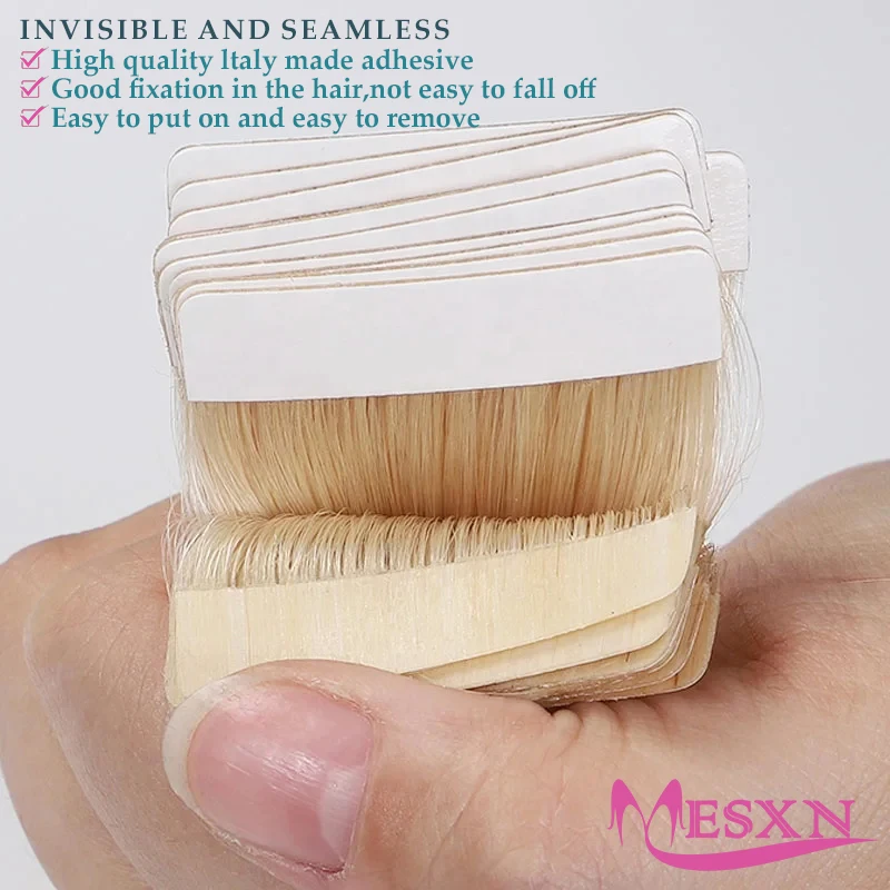 Straight Tape In Hair Extensions Real Human hair Natural Hair Extension 16"-24" Invisible Can dye For Salon human hair extensions hair extensions