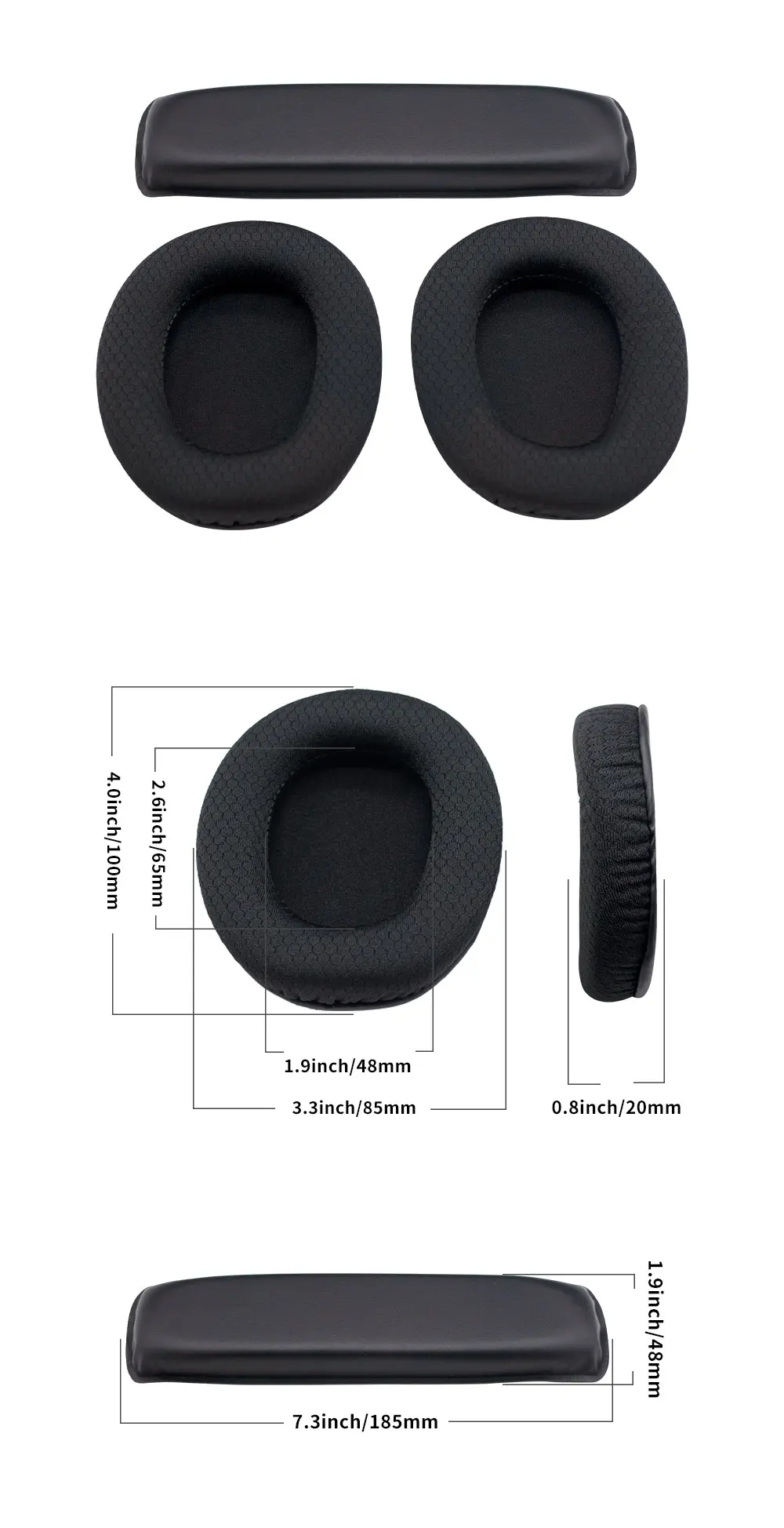Replacement Ear Pads for Somic G909 Pro Headphone Cushion Soft Sponge Earmuffs