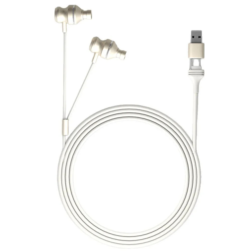 650nm Media Earphone Laser Ear Canal Irradiation Physiotherapy Type-c and USB for Blood Circulation Deafness Otitis Hypertension