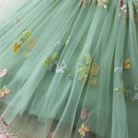 Summer New Baby Girl Dress Sweet Suspender Tulle Causal Princess Dress Flower Embroidery Bow Birthday Party Dress 1-5 Years 6