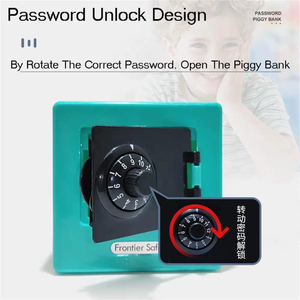 Rotate Password Piggy Bank  Combination Lock Mini Money Boxes Coin Saving Banknote Cash Piggy Deposit Safe Box Kids Gift