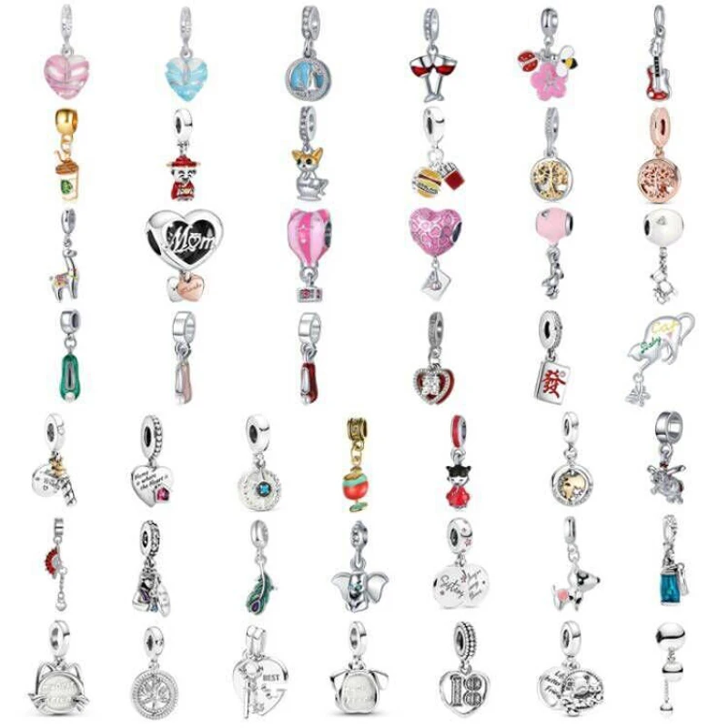 

New Original Exquisite Cute Cup Love Guitar Pendant Suitable for The Original Pandora Lady Jewelry Gift