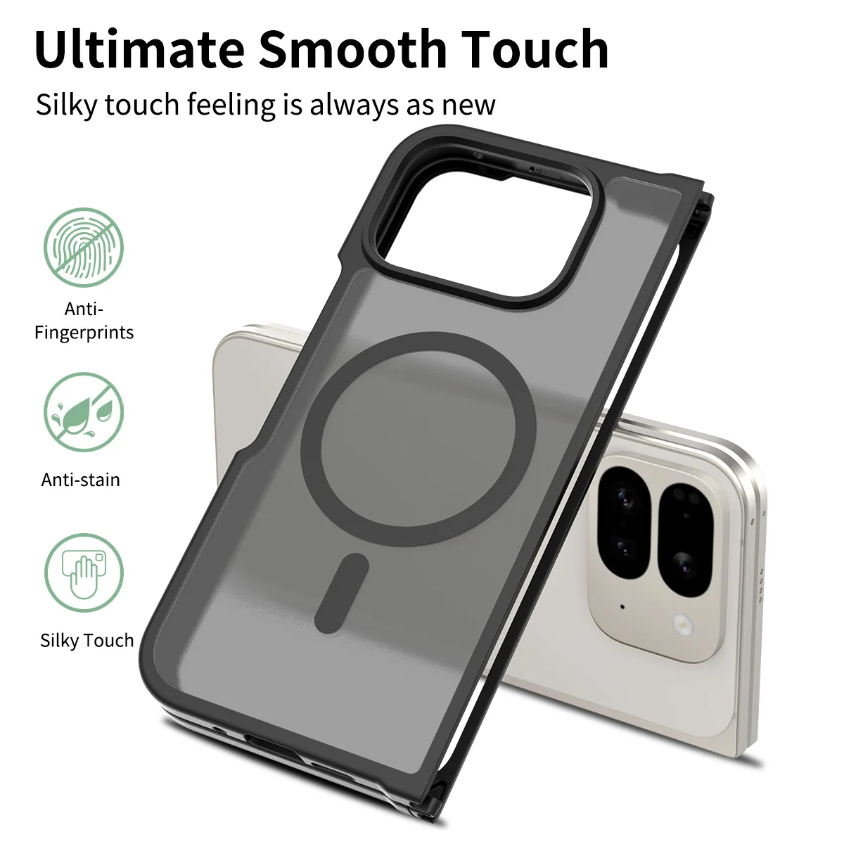 Matte Translucent Magnetic Phone Case with Wireless Charging Protection