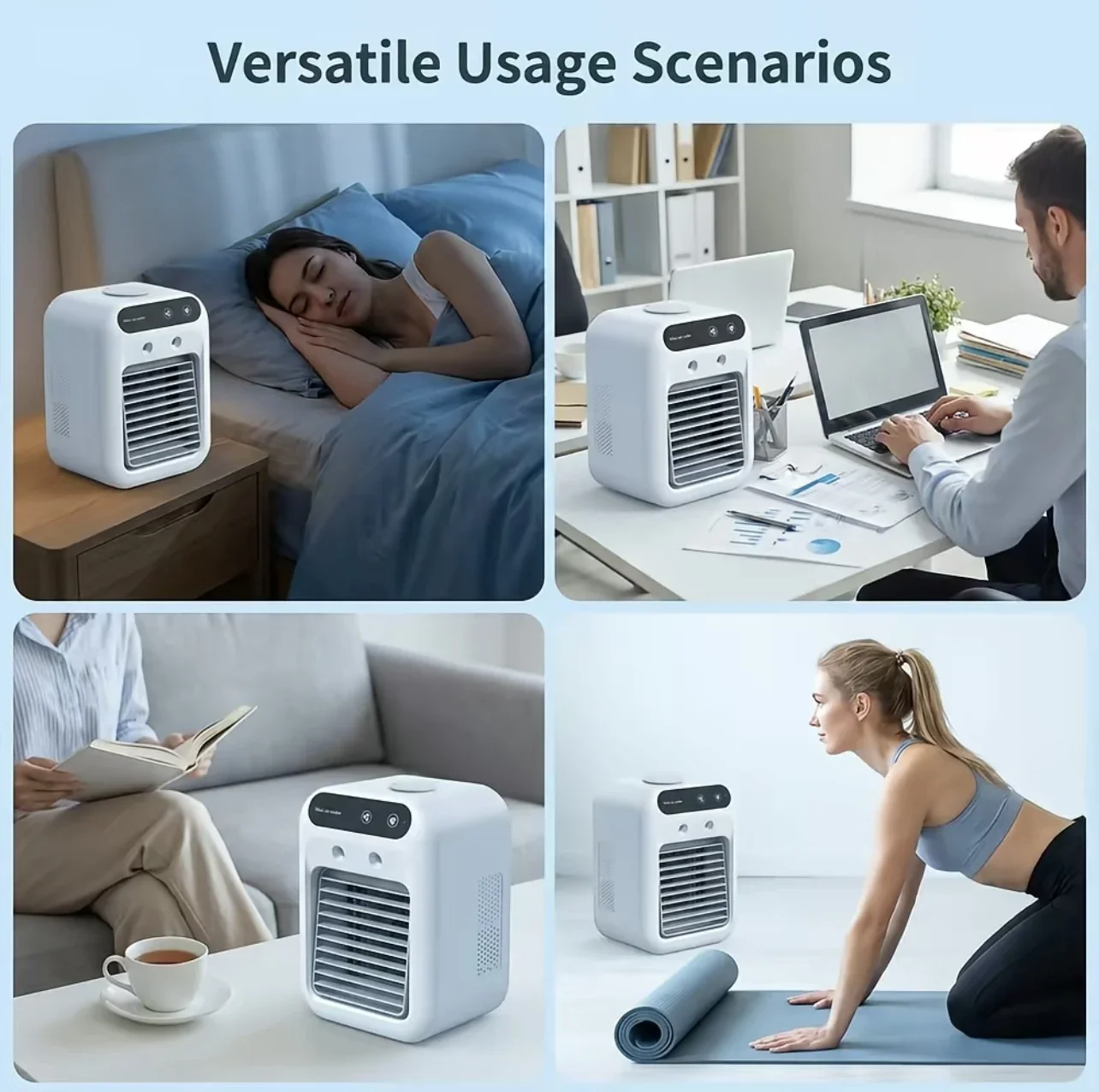 Raffrescatore Portatile per Dormitorio con Umidificazione, Ventilatore Elettrico, Raffrescatore d'Aria Mobile da Tavolo per Piccoli Condizionatori Domestici - Image 6