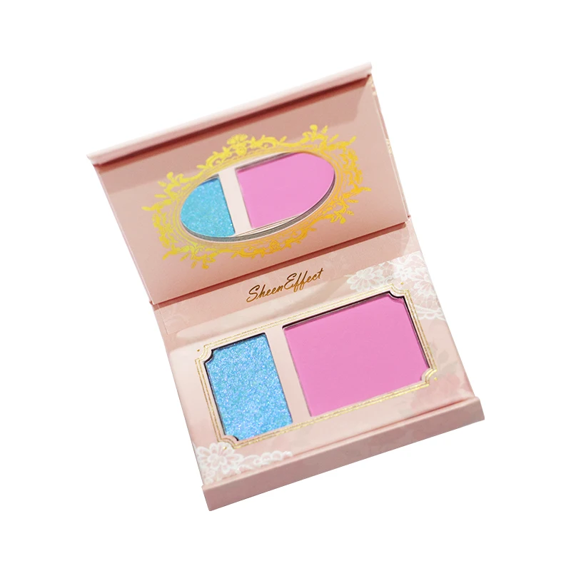 Paleta de maquillaje profesional de alta calidad, cosméticos de sombra de ojos, paleta de sombra de ojos individual, brillo nacarado y acabado brillante