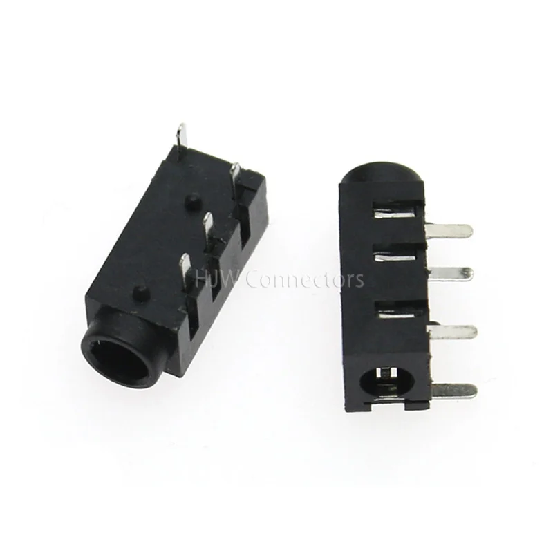 

100Pcs PCB Mount 3.5mm Female 4 Pole DIP Audio Jack Connector PJ320A