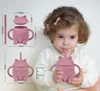 250ML Newborn Feeding Drinkware Cup Infant Learning Baby Bottles Anti-Hot Leakproof Silicone Tableware Toddler Water Bottle 3