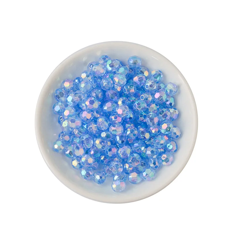 500g AB Colored Octagonal Beads Transparent Plated Earth Beads Illusionary Acrylic Scattered DIY Bead Handmade Materials acrylic beads acrylic craft beads