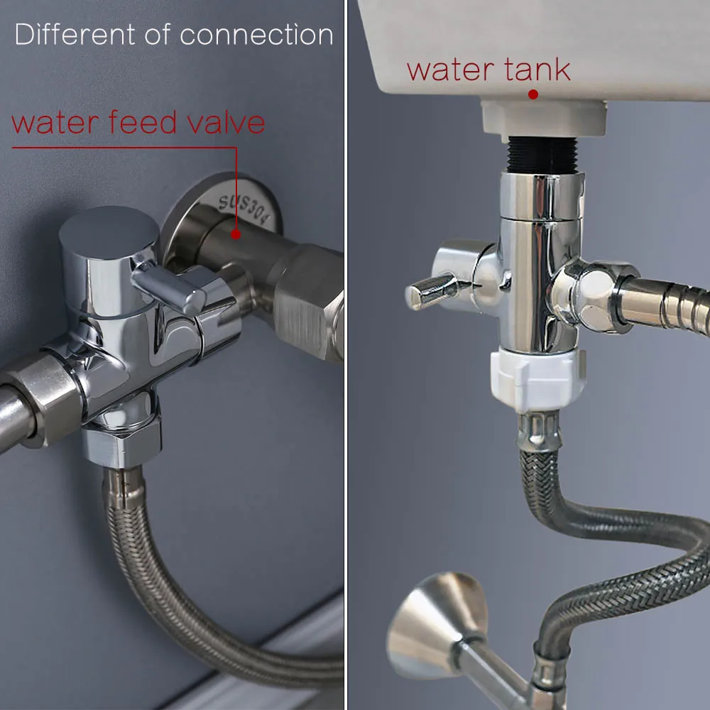 Handheld bidet sprayer set for toilet Stainless Steel Hand Bidet faucet for Bathroom hand sprayer shower head self cleaning 6
