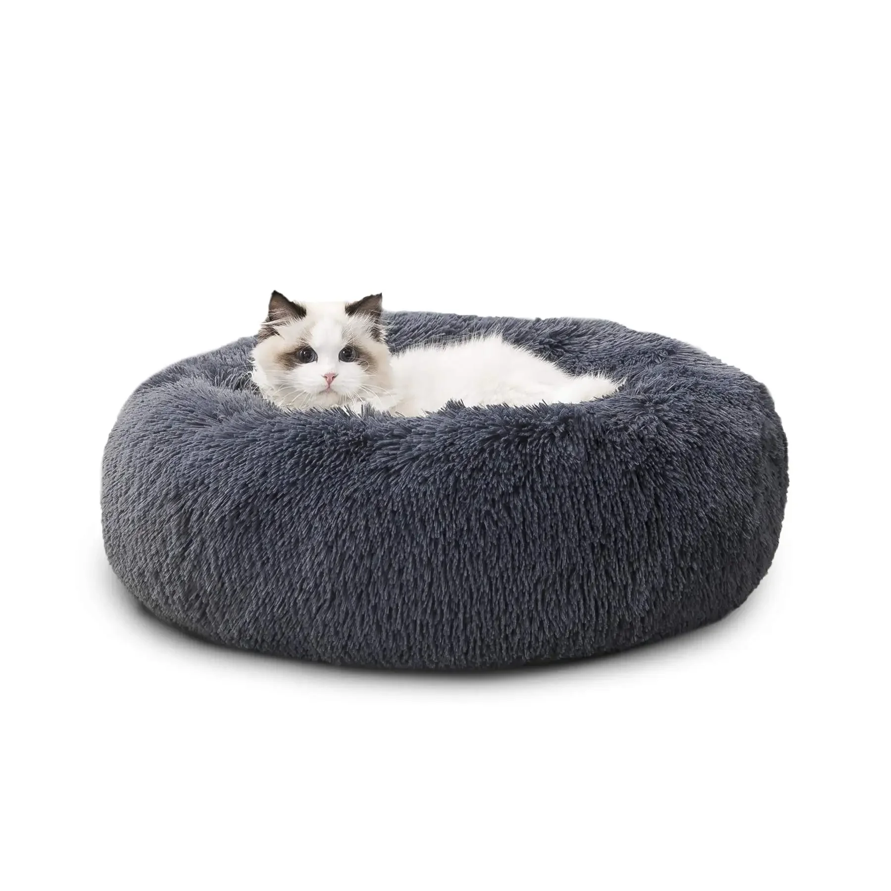 

Comfortable Donut Cuddler Pet Bed Round Dog Kennel Ultra Soft Washable Dog and Cat Cushion Bed Warm Sofa Winter Hot Sale