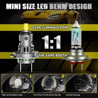 2200W 360 H7 LED Car Headlight Bulb Canbus 3000000LM Light for Car Turbo Mini Size H7 LED HeadLamp 6000K 12V Wireless with Fan - Image 3