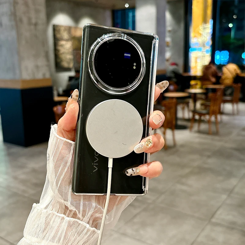 Clear Flip Magnetic Anti-Fingerprint Anti-Drop Phone Case