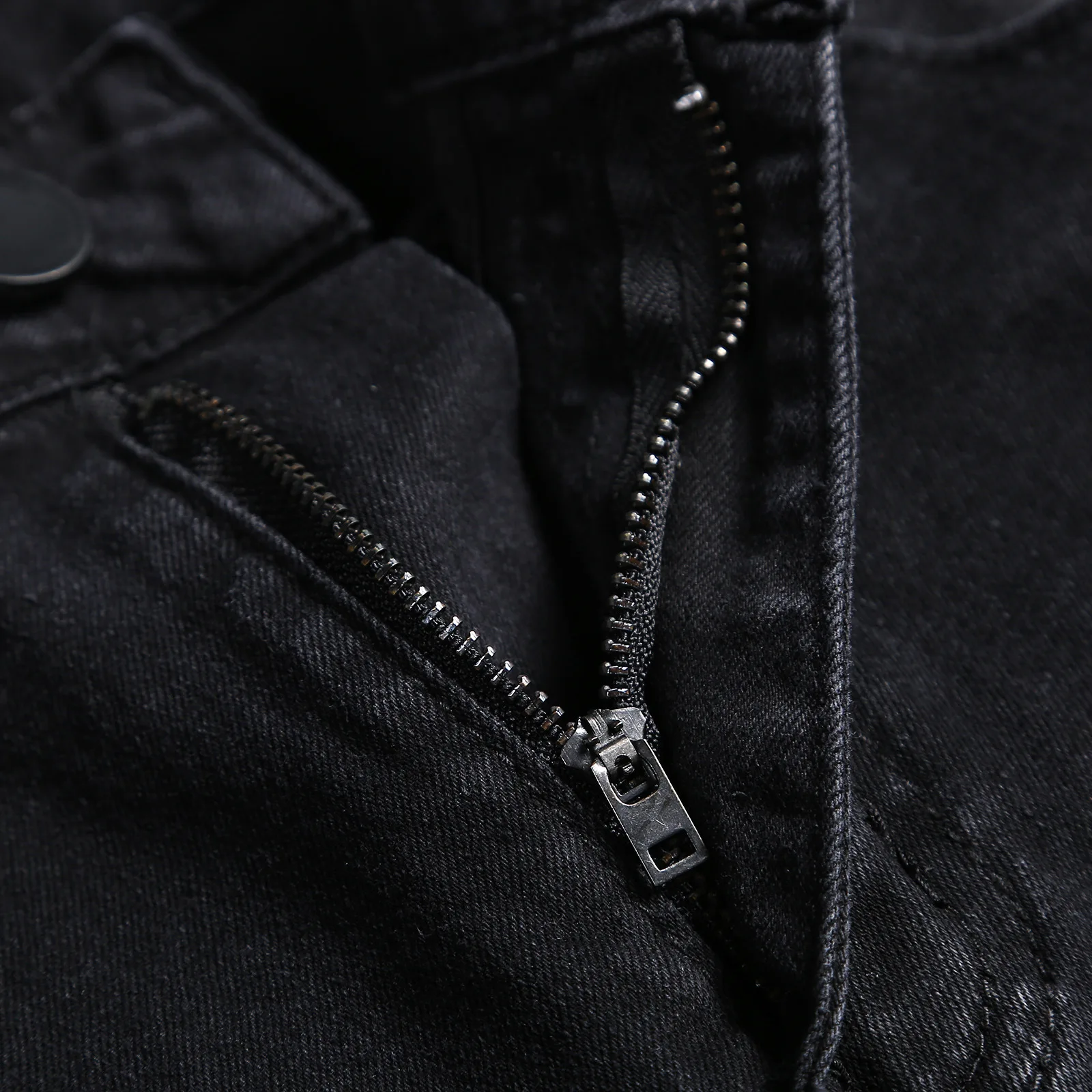 Men Spliced Pencil Pants Denim Ankle Length Jeans Print Pockets Streetwear Mid Waist Washed Distressed Ripped Skinny Vintage