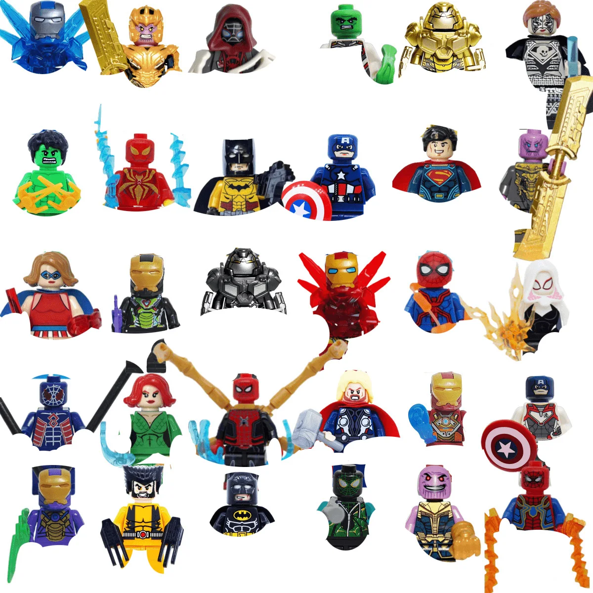 Toy Building Blocks Action Figures 20/24/30PCS Marvel Legendary Block Anime Series Spider Man Venom Assembly Block Children Toys