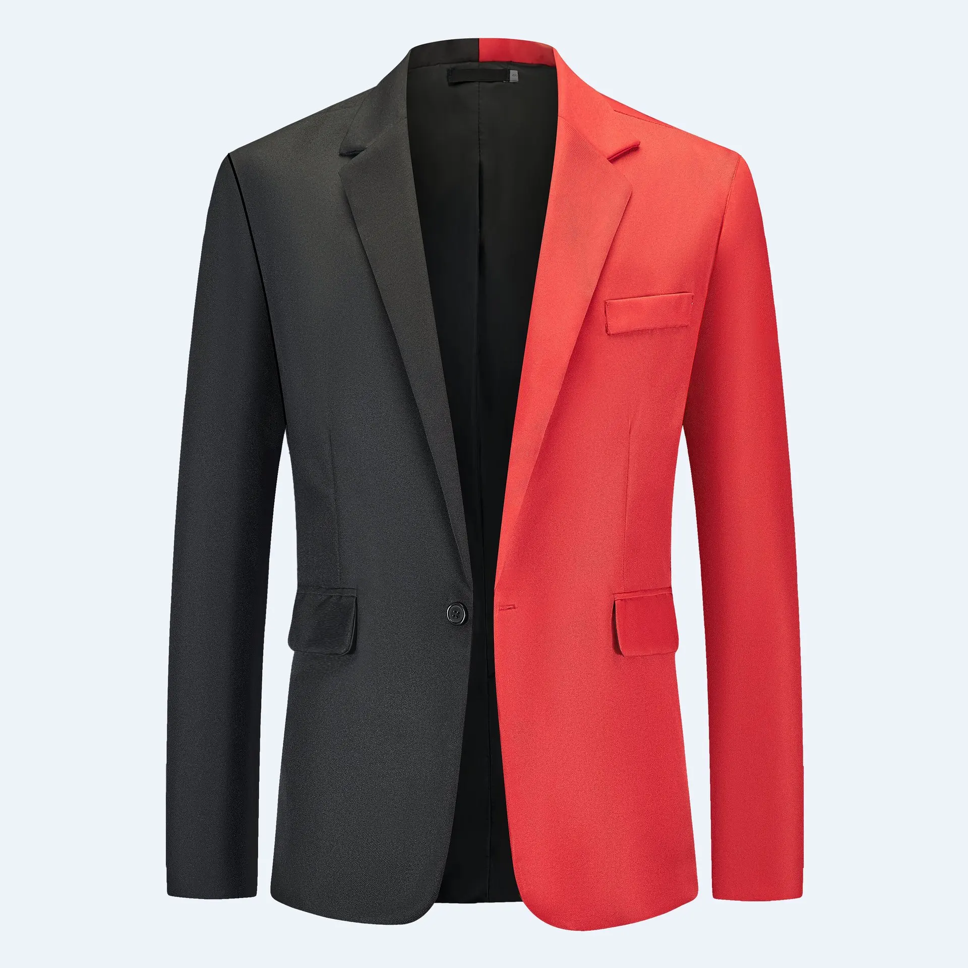 Men's Splicing Suits Single Button White Black Red Wedding Groom Tuxedos Terno Slim Fit Blazer Business Wear Formal Male Jackets