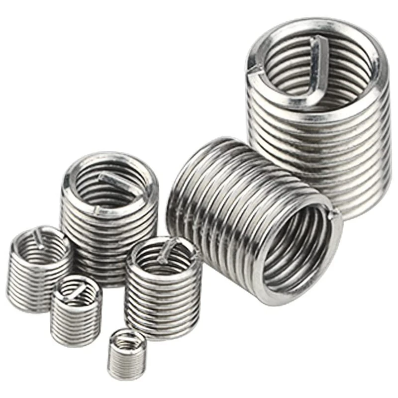 

70Pcs Stainless Steel Self Tapping Thread Insert Kit, M2 M2.5 M3 M4 M5 M6 M8 Helical Insert Self Tapping Slotted Screw