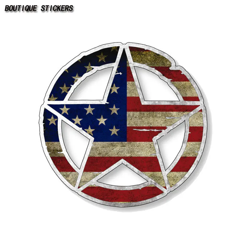 Fun Military Star Military Car Sticker Car Motorcycle External Accessories Waterproof Vinyl Sticker