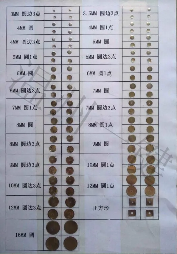 Cross-shaped děrovaný průměr 10mm ne bod energie konektor kov báň kov šrapnel resetovat blána spínač