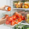 Konco Refrigerator Storage Box Stackable Fridge Organizer with Freshness Timer Lid Plastic Food Freezer Pantry Kitchen Organizer 3
