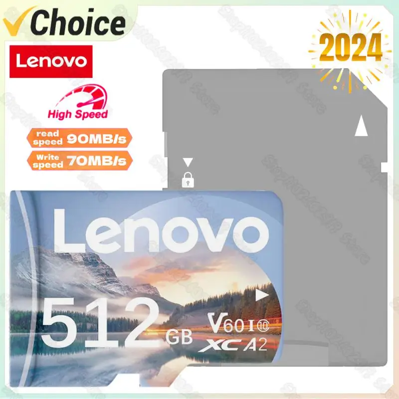 Lenovo Micro Tf Sd Card 128Gb Class10 Smart Card 128/256/512Gb A1 U3 Scheda Di Memoria 100 Mb/S V30 Flash Card Per Nintendo Switch