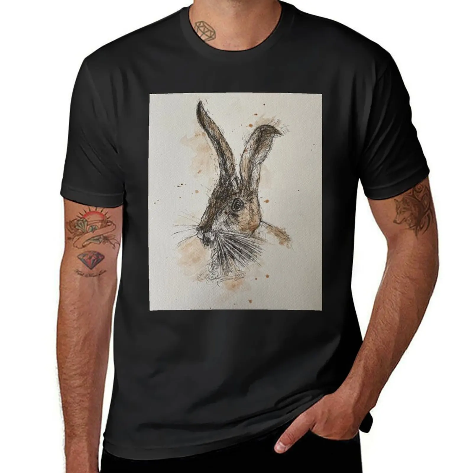 

Spring bunny T-Shirt Aesthetic clothing quick drying mens graphic t-shirts funny
