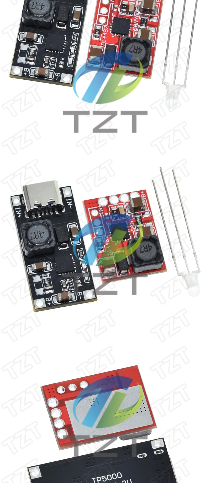 TYPE-C TP5000 DC 4,5 V-9 V 4,2 V/3,6 V 1A Lithium-Batterie Lade Board Lithium-Eisen Phosphat Ladegerät Flash Netzteil Modul – Detail 5