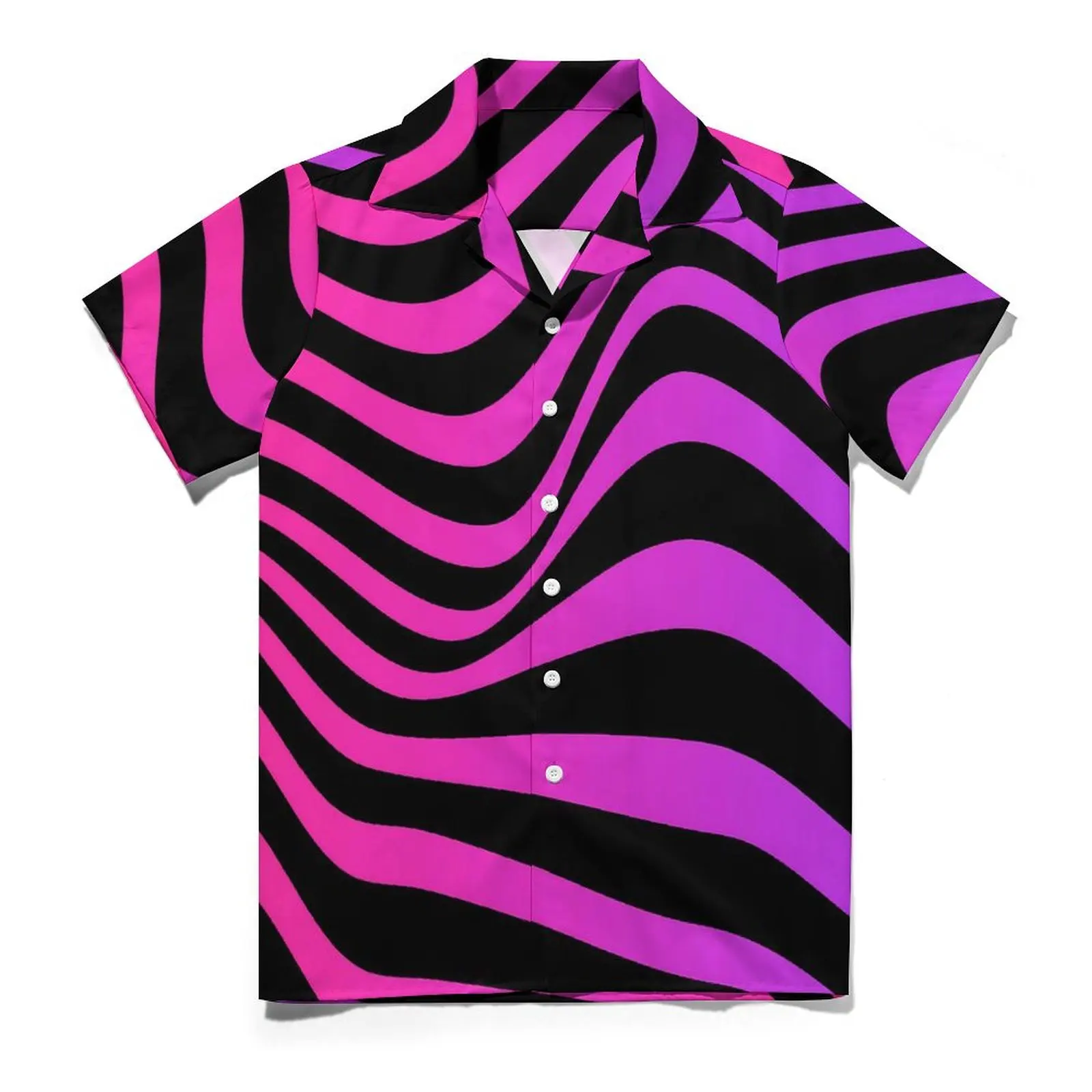 

Abstract Striped Beach Shirt Man Geometry Shape Retro Casual Shirts Summer Short Sleeve Fashion Design Plus Size Blouses Gift
