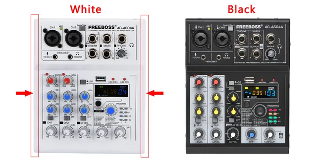 FREEBOSS AG-AS04A-B 4ช่อง88 DSP Effects คอนโซลผสมโทรศัพท์สมา