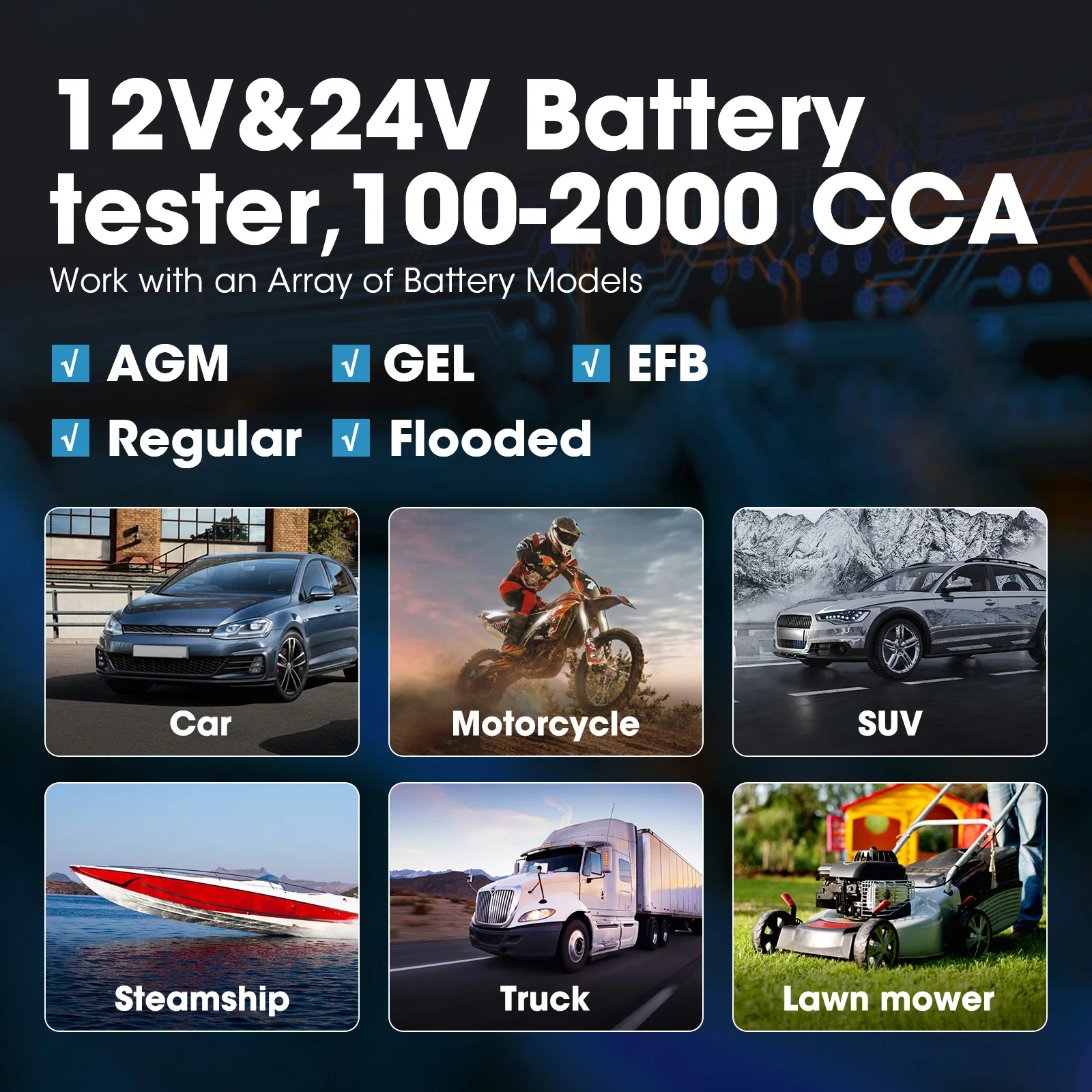 TOPDON BT200 Portable Car Battery Tester Monitor