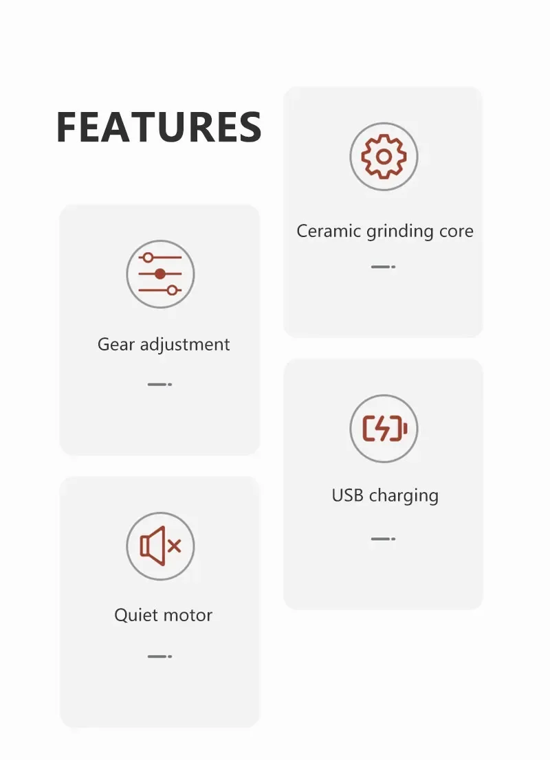 2024 New Electric Coffee Grinder USB Rechargeable Stainless Steel Manual Coffee Mill Machine Bean Grinders Kitchen Accessories
