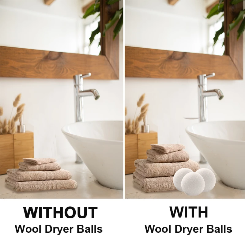 1/3/6Pcs Reusable Wool Dryer Balls Softener Laundry Home Washing 5cm Fleece Dry Kit Ball Useful Washing Machine Accessories laundry ball