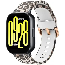 Silicone Smartwatch Wristband Bracelet - Replacement Strap for Redmi Watch 3 Active (Classic Leopard)