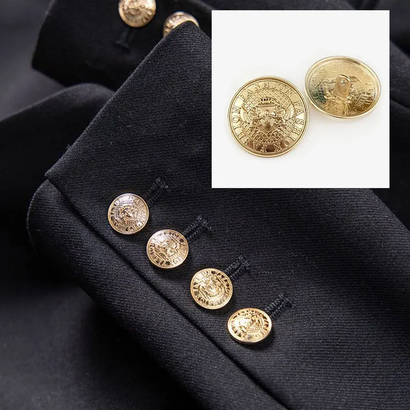 Description Picture 6 of item10Pcs Metal Buttons For Clothing Designers Handmade Luxury Garment Sewing Accessories Decorative Wholesale Coat Craft HandmadDIY