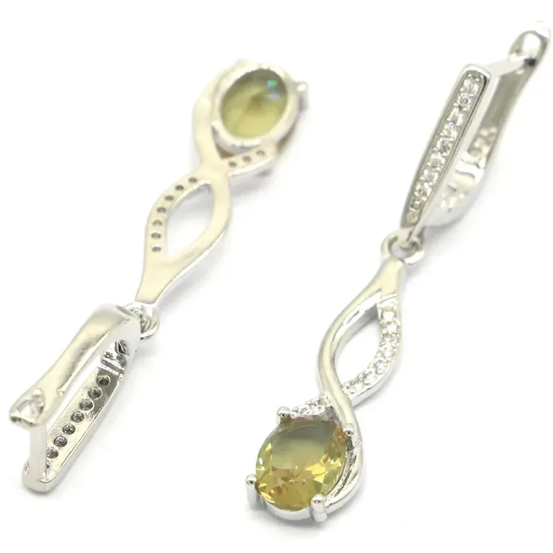 4g 925 SOLID STERLING SILVER Earrings Luxury Changing Zultanitel Mystical Topaz Alexandrite Topaz White CZ Ladies Engagement