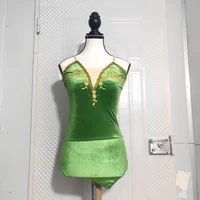 Adult Women's Ballet Leotards V-collar Ballerina Dance Gymnastics Velvet Bodice Dance Costume Slim Corset Tops For Girls - Image 3