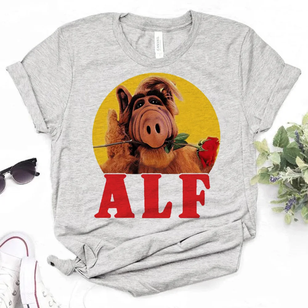 

Футболки Alf, женская летняя футболка Y2K с аниме, женская одежда в японском стиле