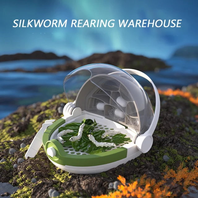 MEOWS Silkworm Breeding Space Capsule Children s Insect Observation Box Student Nurturing Bucket Toy