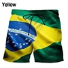 3D Printing Brazil Flag Pattern Beach Shorts For Men Summer Fashion Casual Board Shorts Men Outdoor Sport Gym Swimming Trunks 5