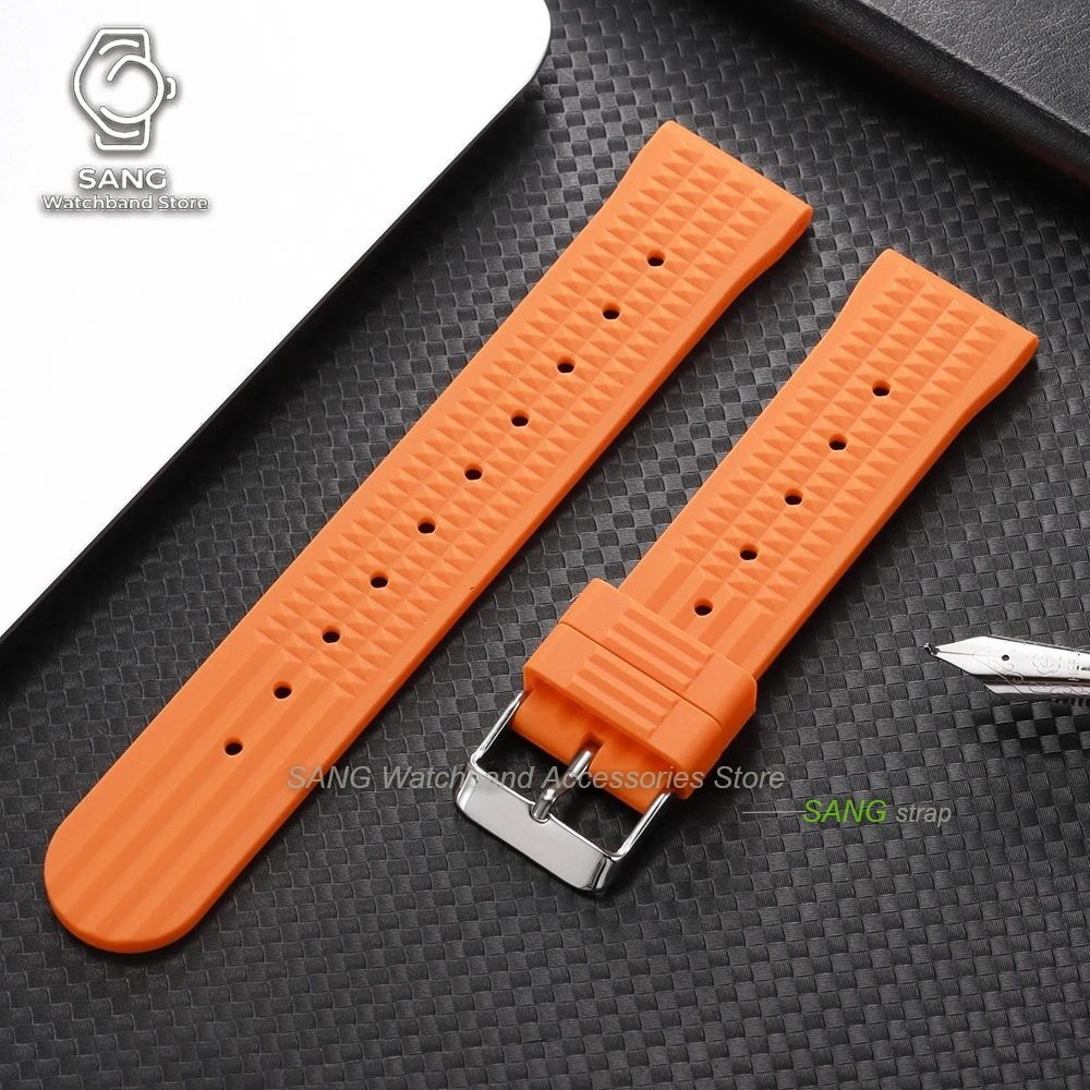 Premium Silicone Waterproof Watch Strap - Soft Rubber Sport Replacement Wristband