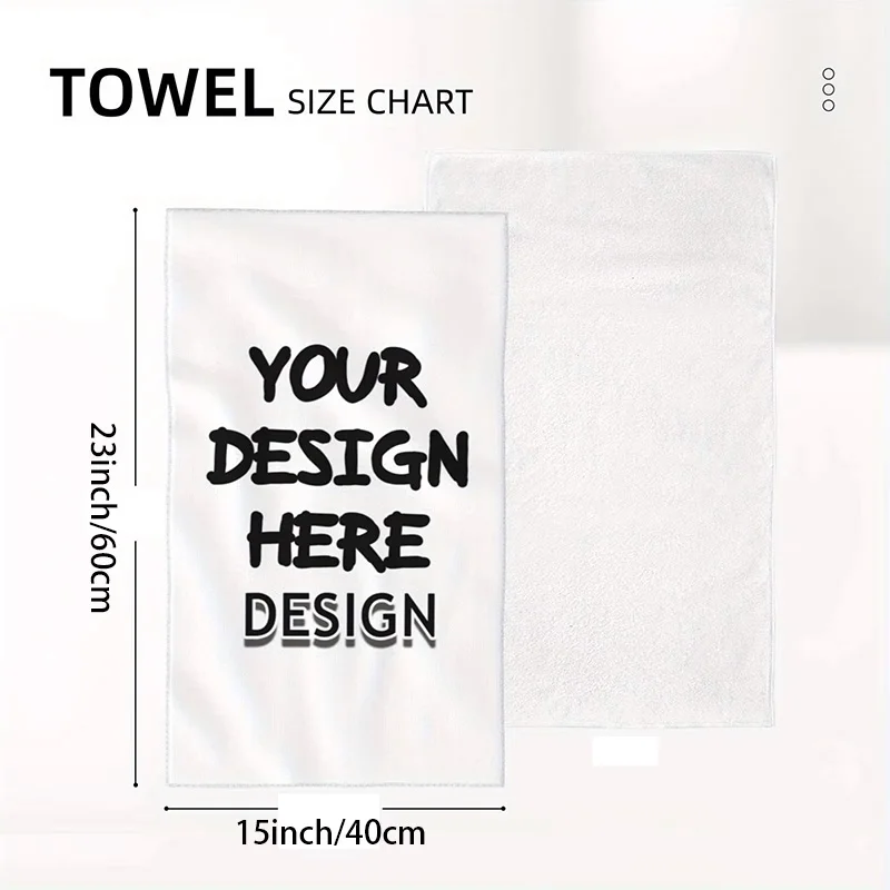 Customized Modern Woven Polyester Towels - Soft, Hand-Washable Rectangular Towels for Indoor and Outdoor Use - Personalized Home Decor and Party Accessory Set